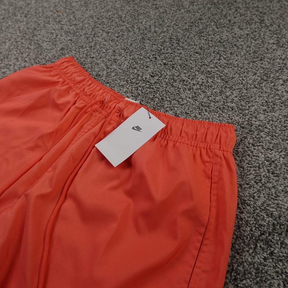 NEW Nike Shorts Mens S Orange Swoosh Dri Fit Athletic Drawstring Workout Run Gym